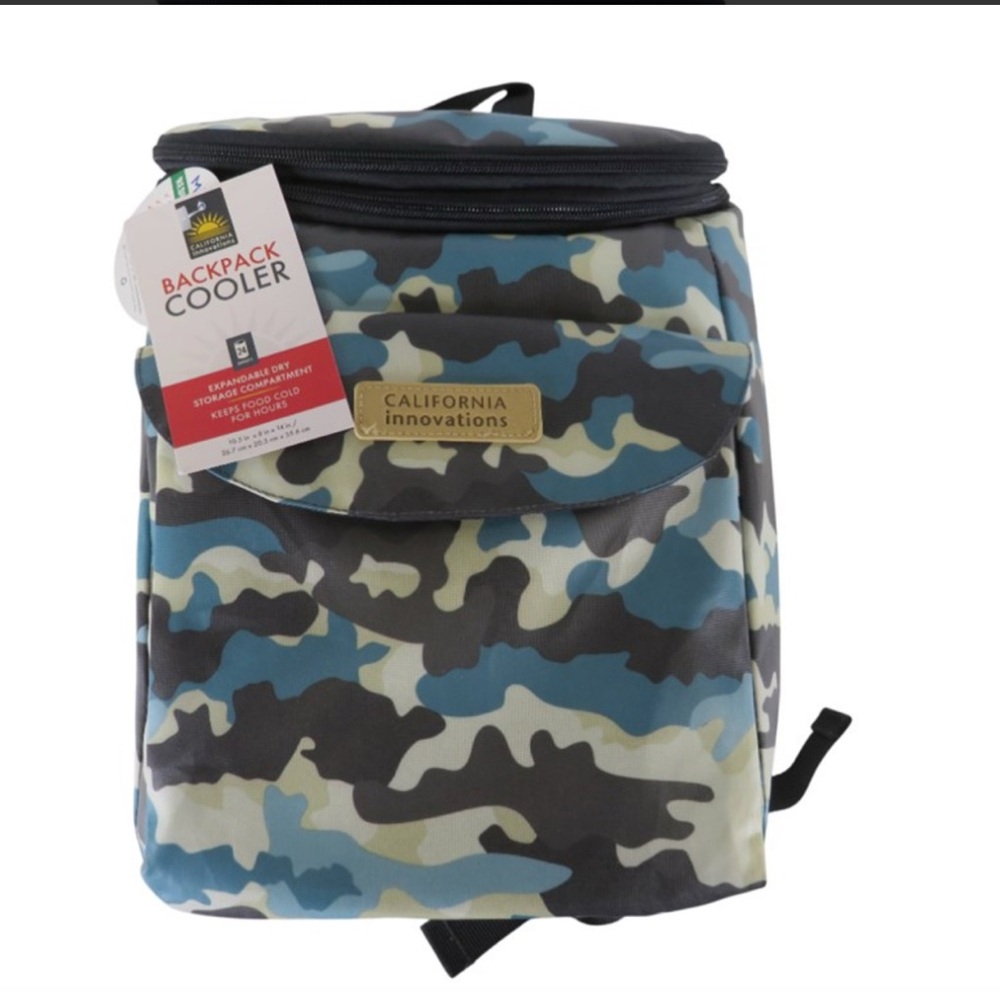 California Innovations Backpack Cooler NWT, 10"x8"x14" camouflage